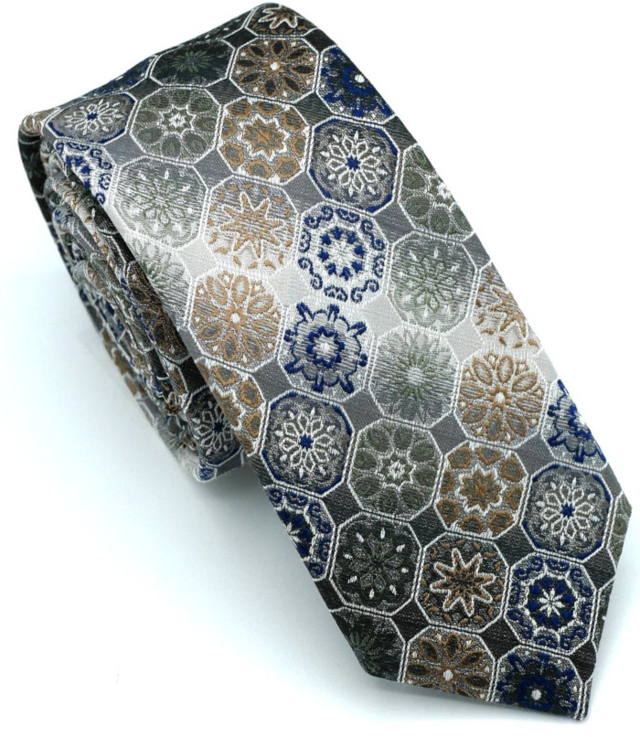 Krawatte in blau-grün-braun