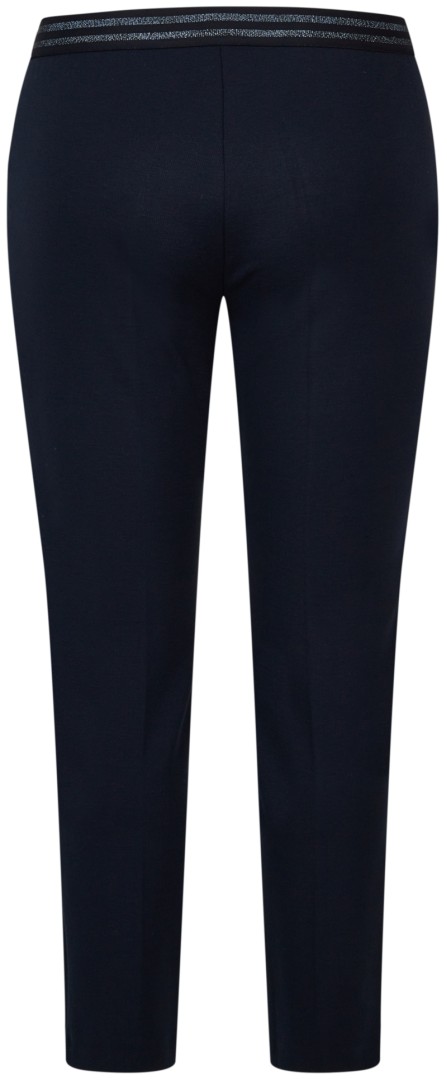 Schmal geschnittene Jersey Hose in dunkel blau