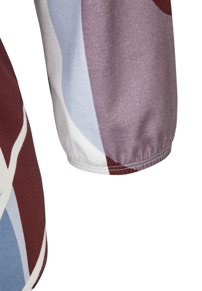 3/4 Arm T-Shirt in retro gemustert mit merlot