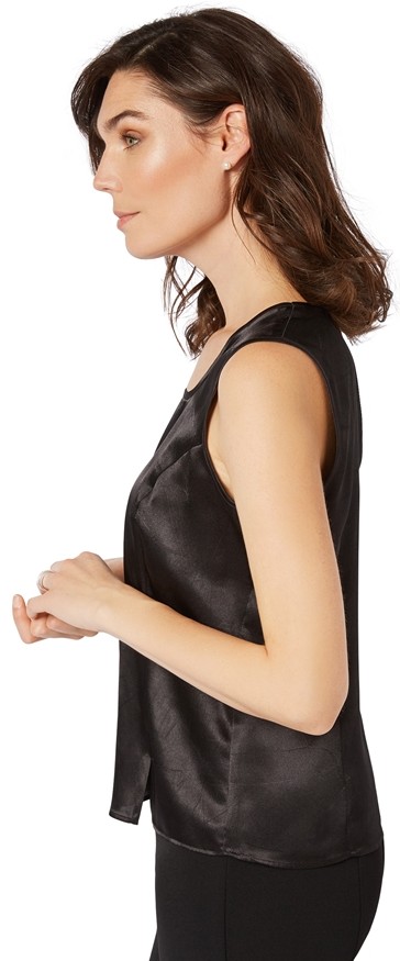 Top festlich in schwarz mit Glanz