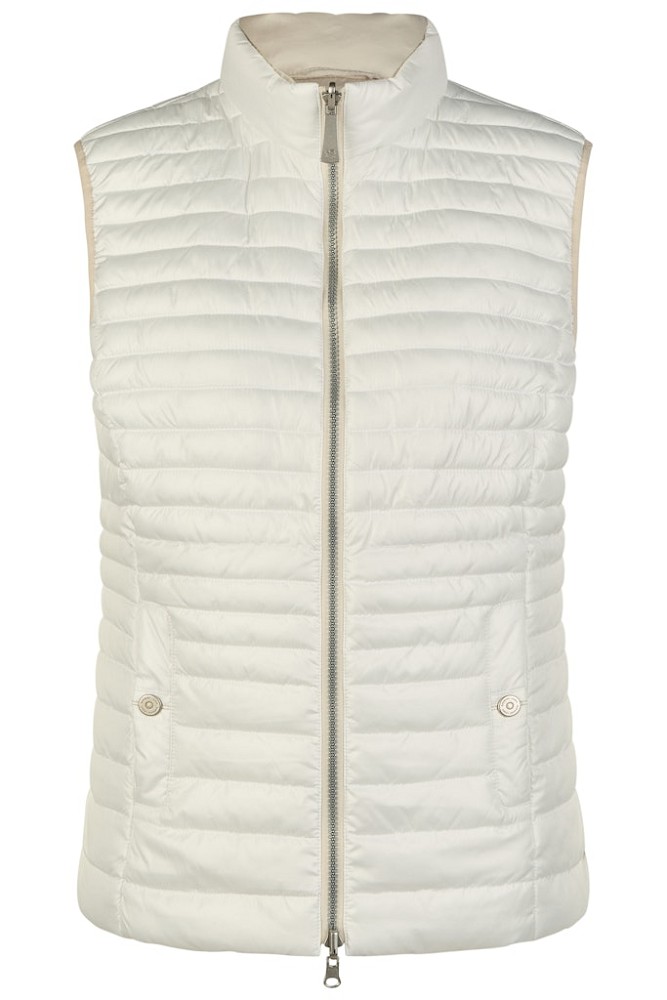 Leichte Outdoor Wende-Steppweste in offwhite