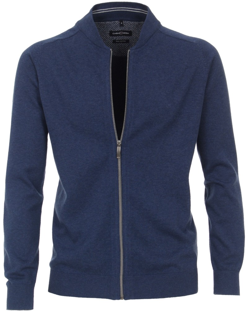 Cardigan Strickjacke in jeansblau meliert