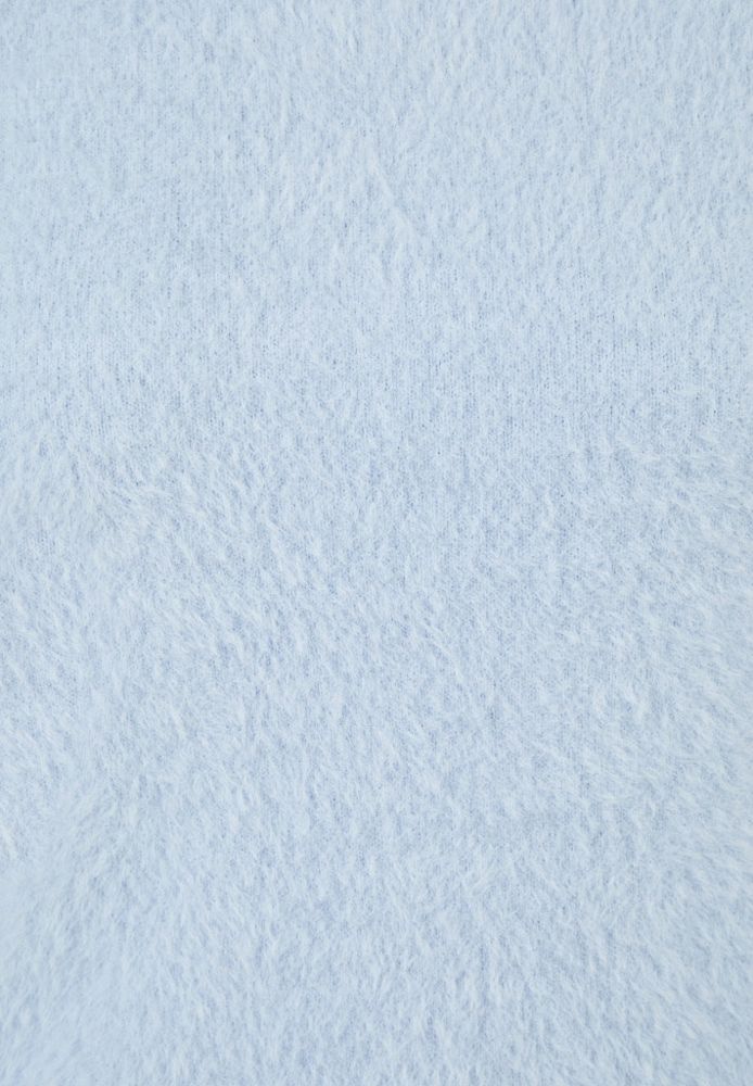 Plüschiger Pullover in pastellblau