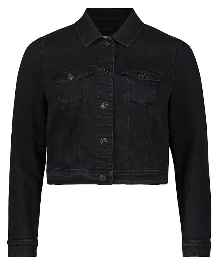 Jeansjacke in schwarz