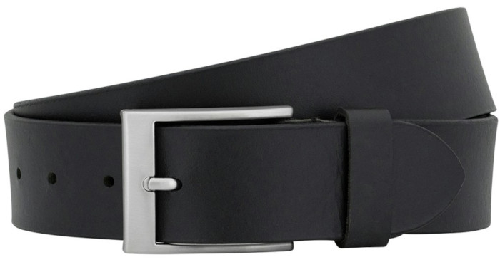 Herren Jeans Ledergürtel in schwarz