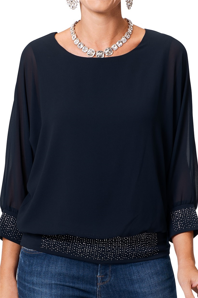 5499-1180-580 Blusen-Shirt in marine-blau