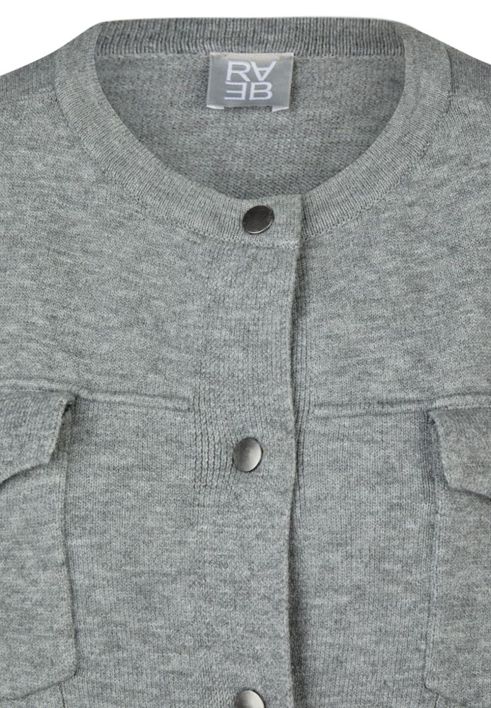Strickjacke in uni grau