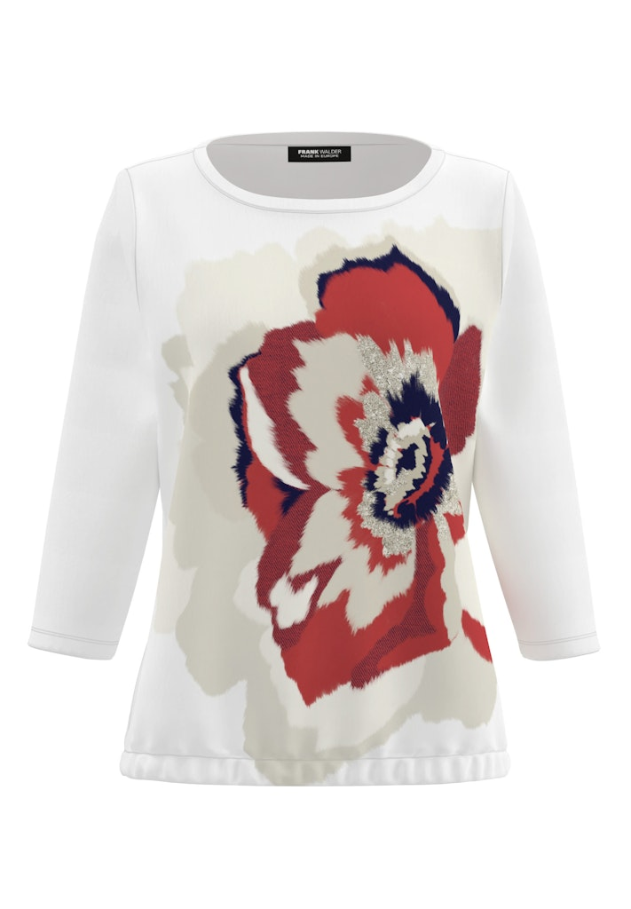 1/1 Arm Blusenshirt in mehrfarbig mit Merlot
