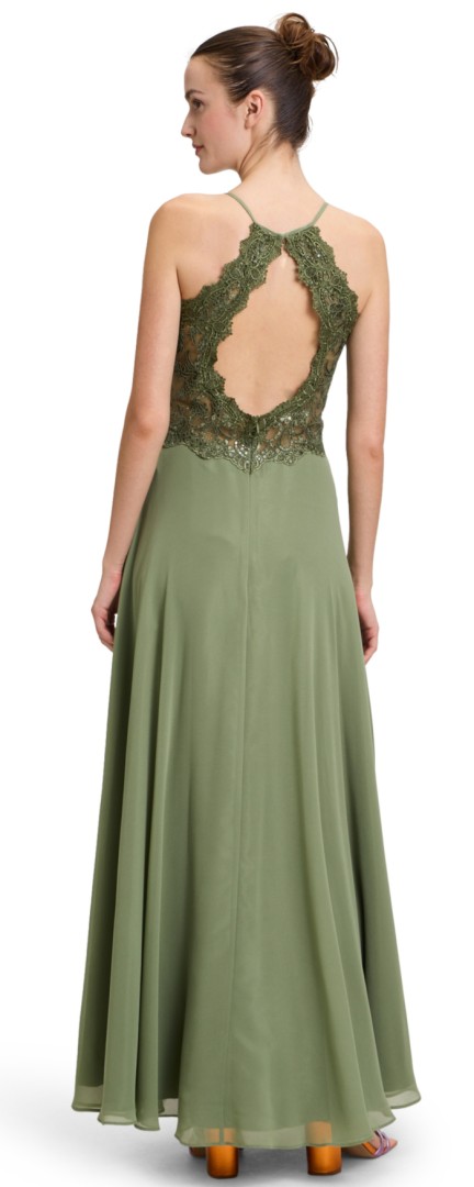 Langes Ballkleid in autum green