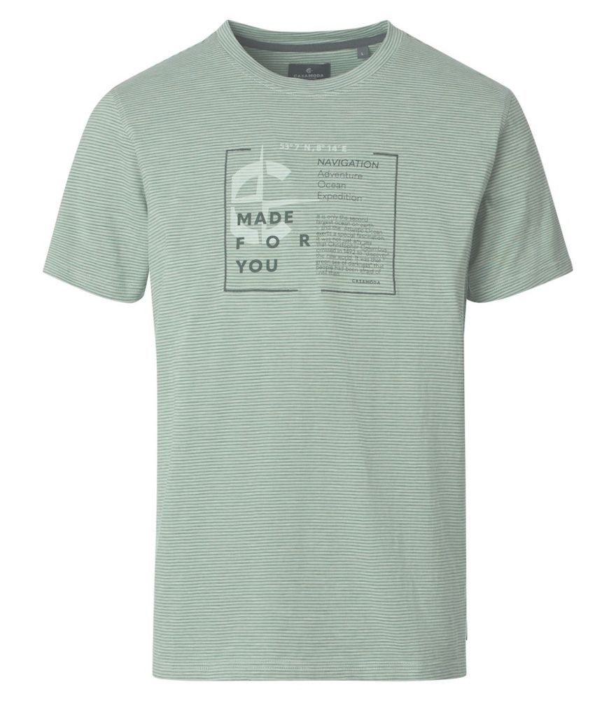 1/2 Arm T-Shirt in grün-grau mit Druck