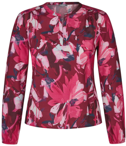 Shirt mit 1/1 Arm in mehrfarbig gemustert mit burgundy