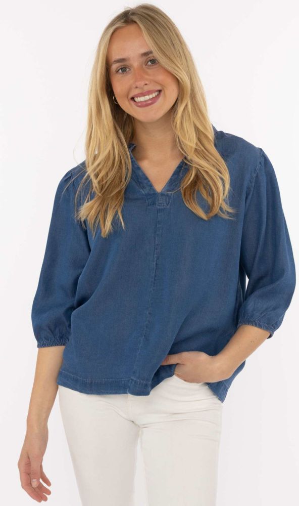 Oversize Bluse in Navy