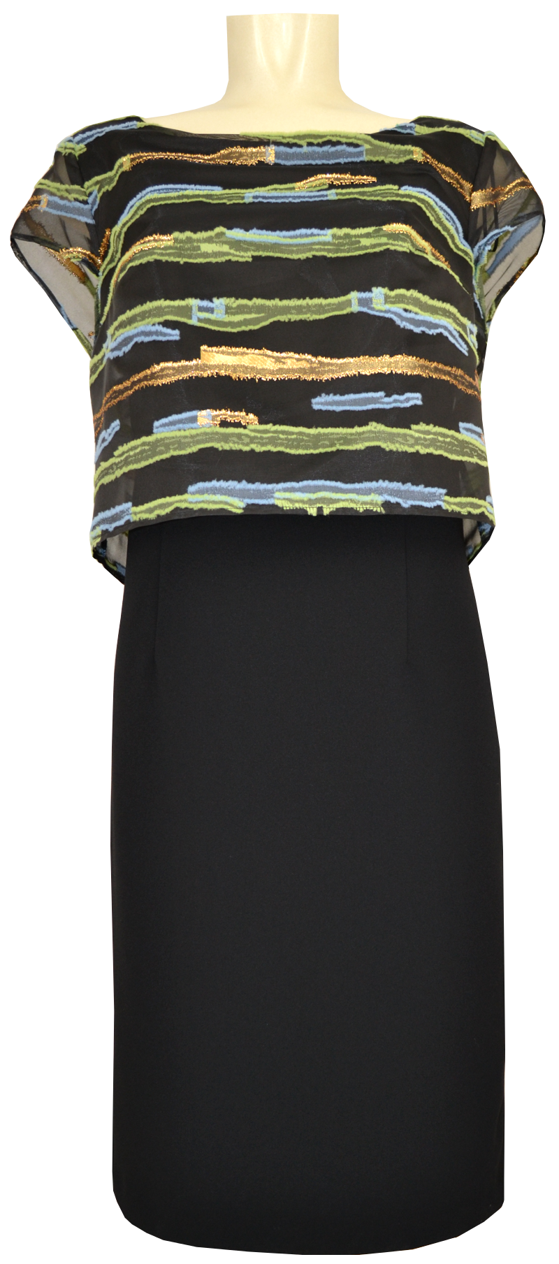 Mittellanges Kleid in mehrfarbig gemustert