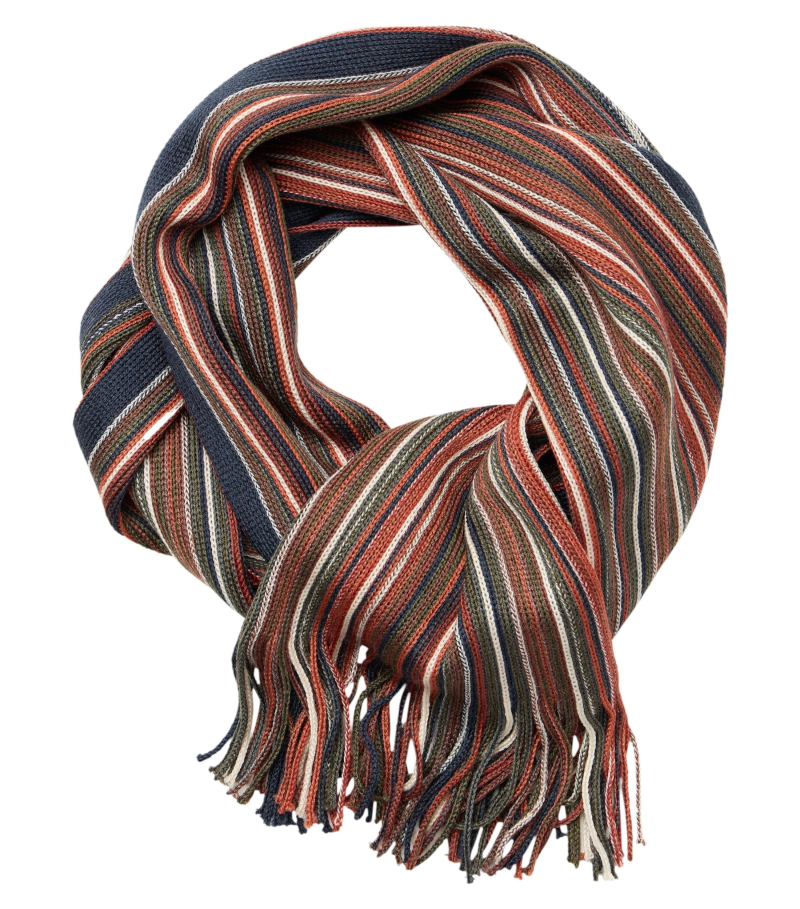 444367600-491 Schal in mehrfarbig gemustert mit orange