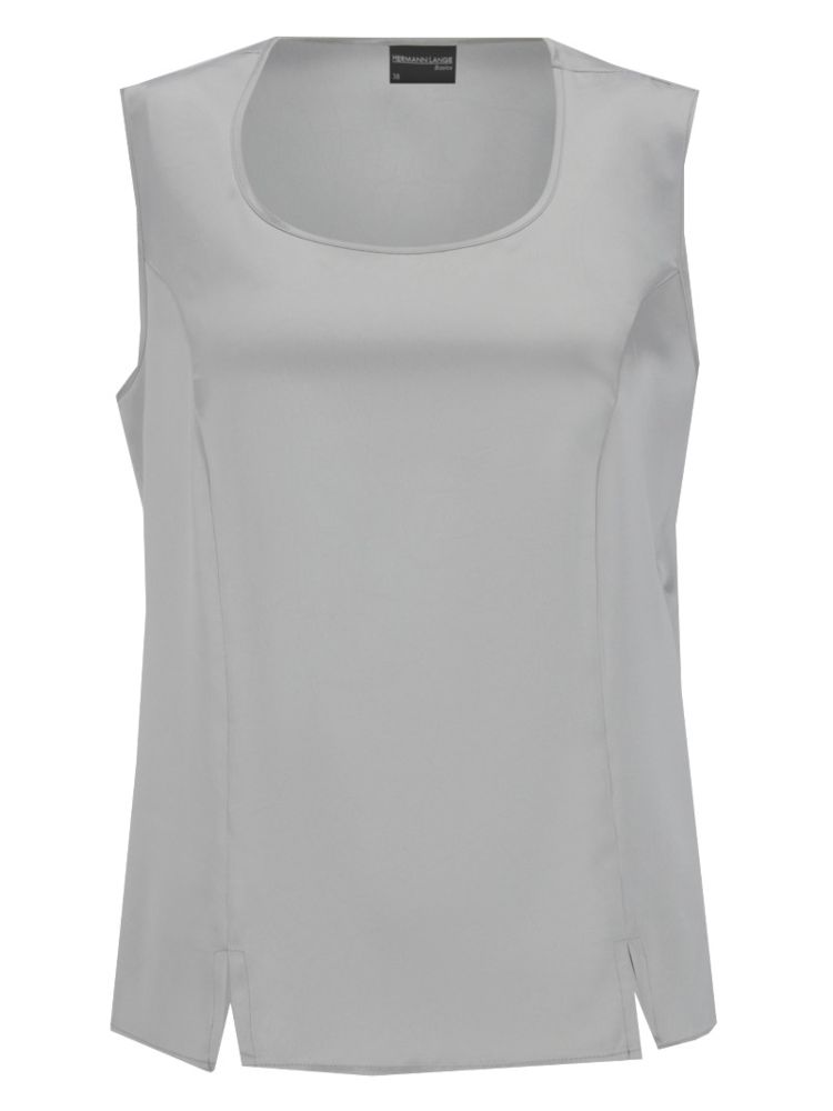 Top festlich in silber mit Glanz