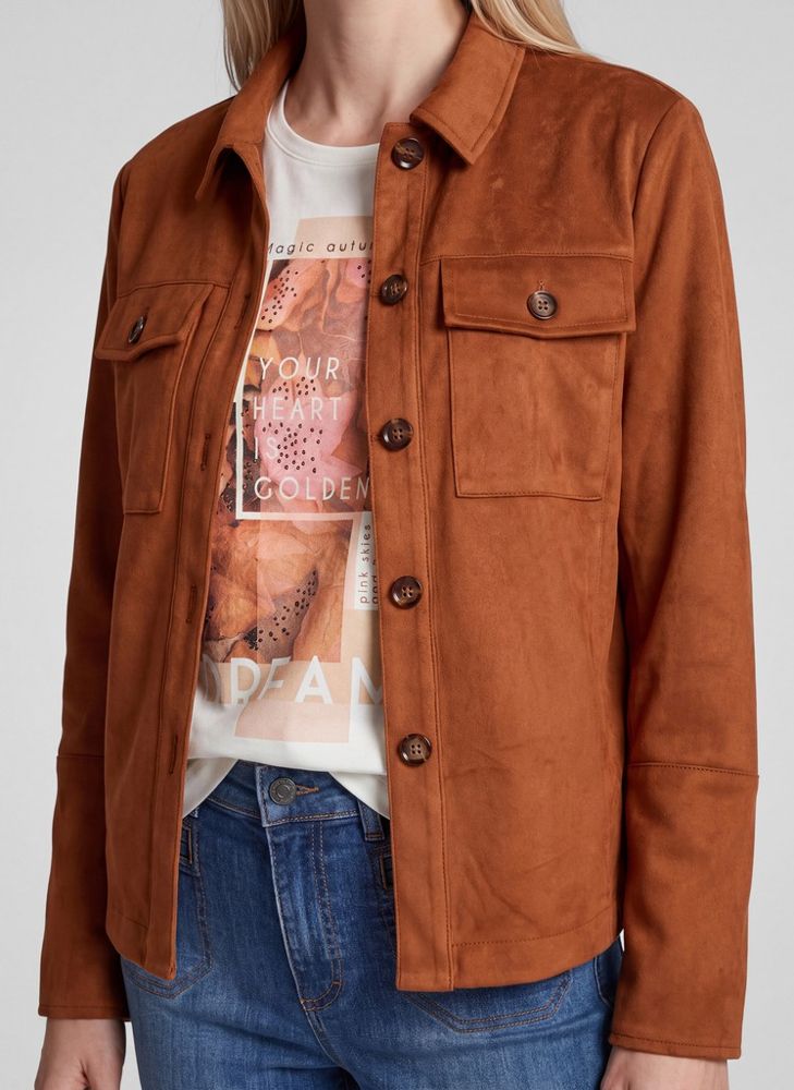 Leichte Blazer-Jacke in muskat