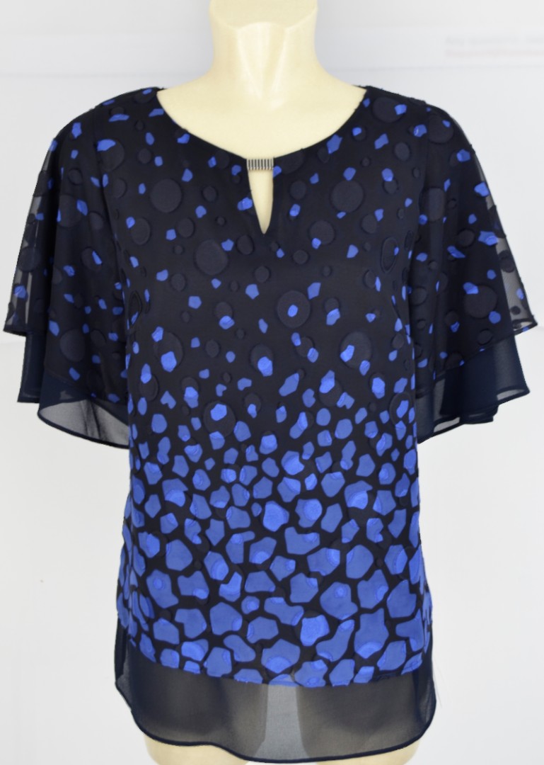 Festliches Shirt in marine-royal