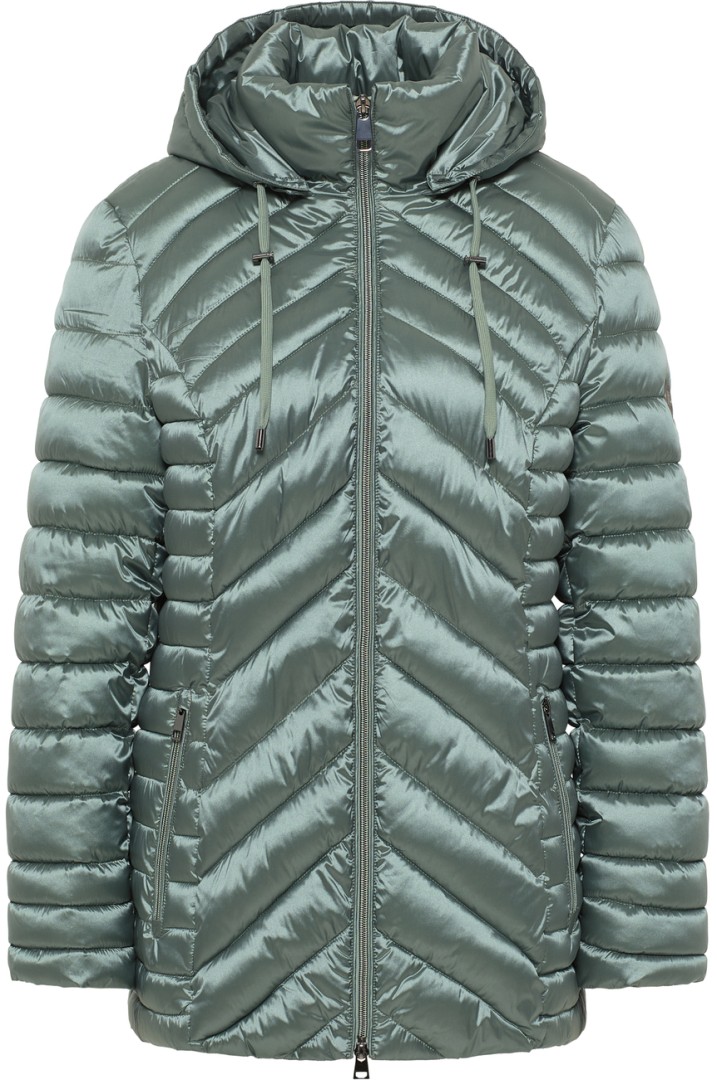 Warme Steppjacke in dark mint