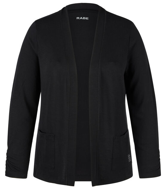 Leichte offene Strickjacke in Schwarz