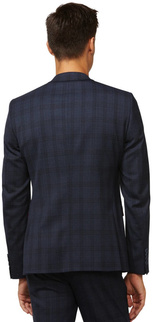 Anzug Blazer EXTRA SLIM FIT in dunkel blau kariert