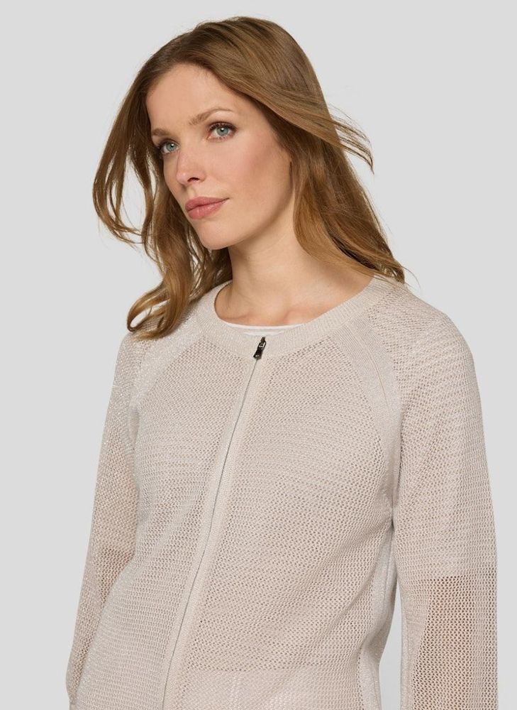Luftig leichte Strickjacke in Sisal (Natur)