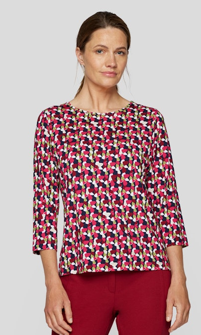 3/4 Arm Shirt mit Allover Print