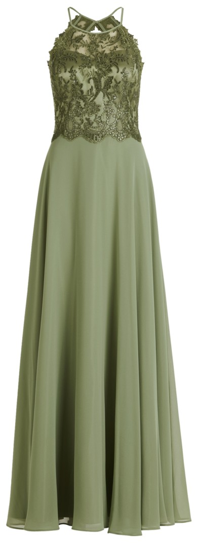 Langes Ballkleid in autum green