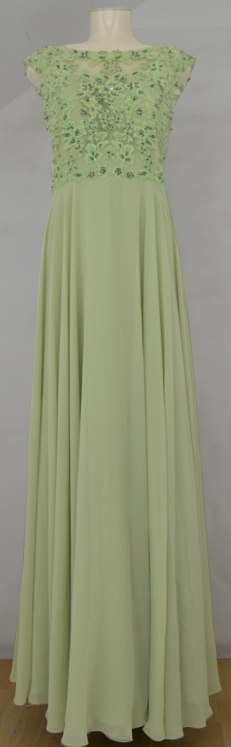 Langes Ballkleid in Pistachio