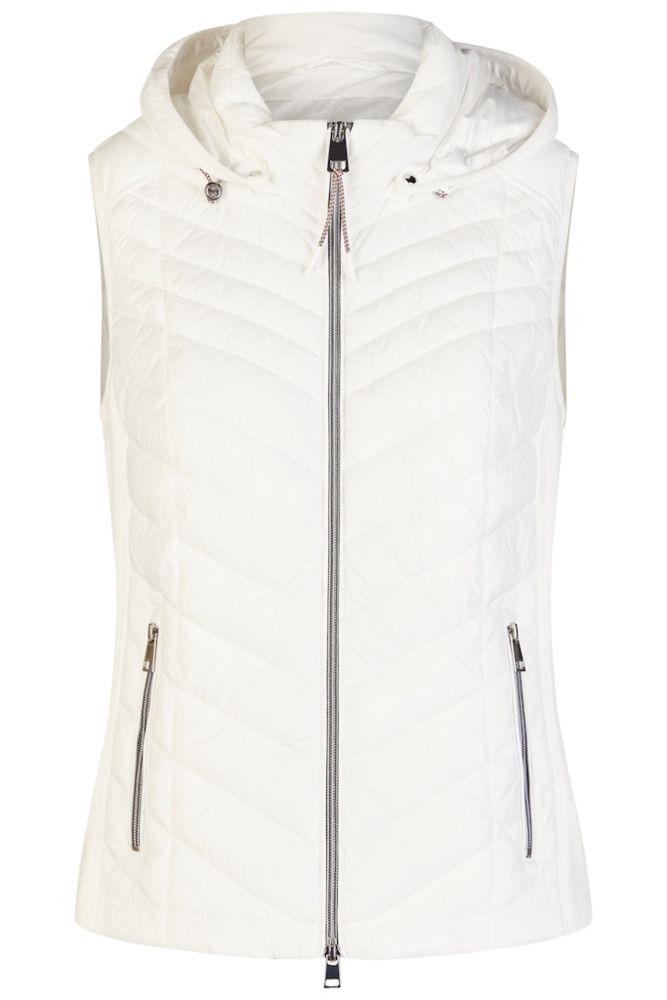 Leichte Outdoor Steppweste in offwhite