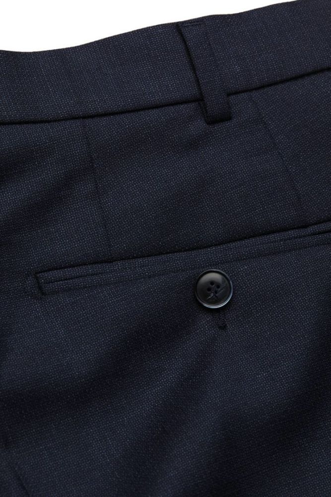 Stoffhose in dunkel blau mit Struktur