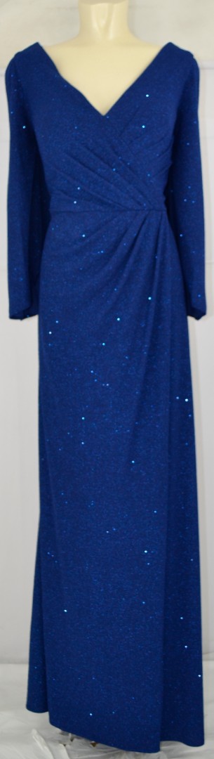 Langes Ballkleid in royal blau