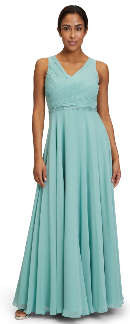 Langes Ballkleid in strong mint