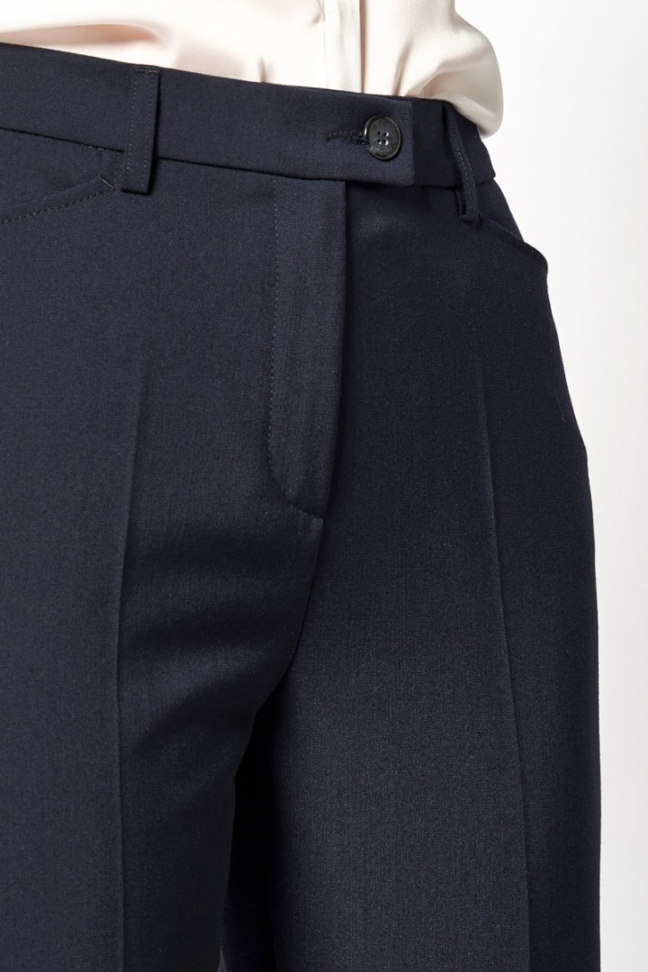 Woll Stoffhose in marine blau