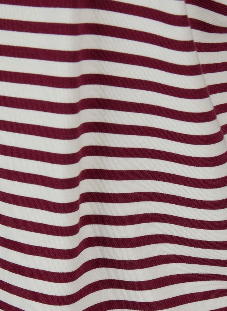 3/4 Arm Polo Shirt in geringelt mit Rose
