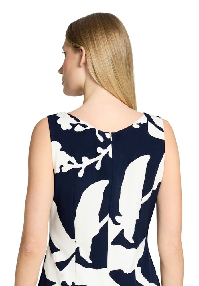 Mittellanges Kleid mit Druck in dark blue/white