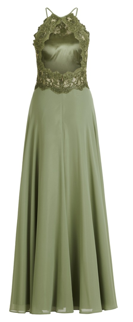 Langes Ballkleid in autum green