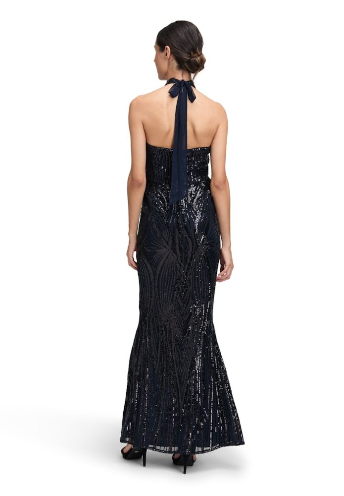 Langes Ballkleid in dusty slate
