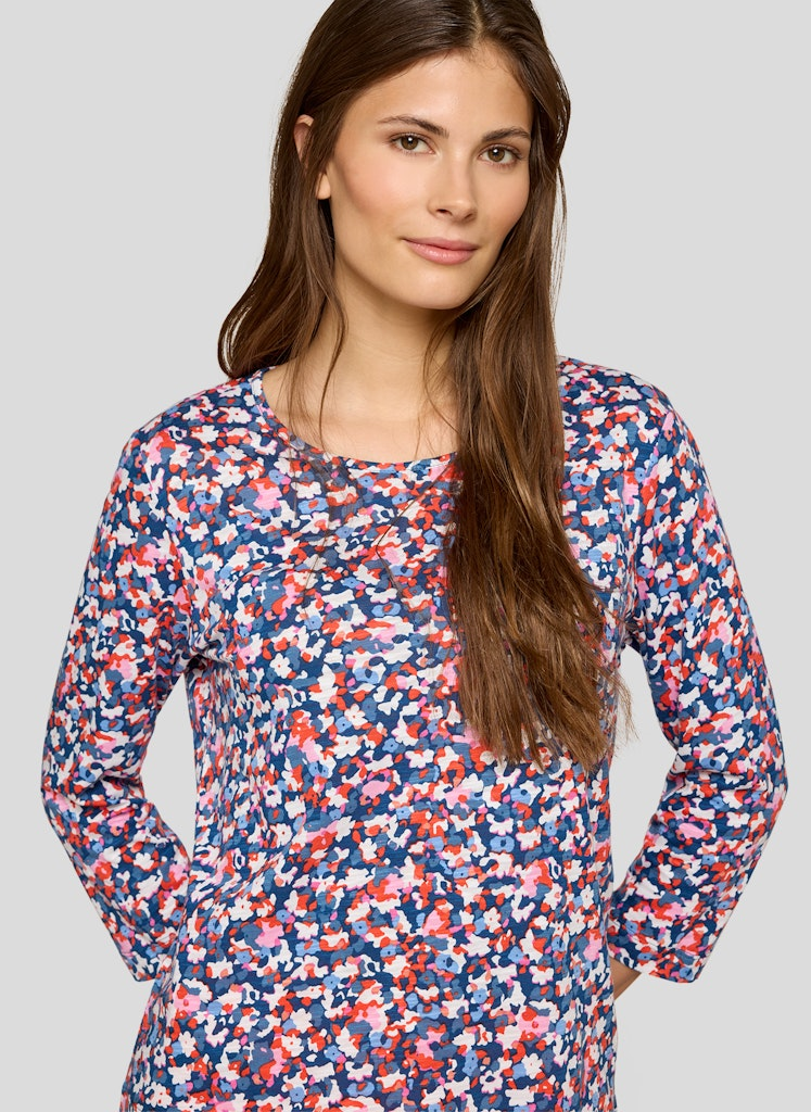 3/4 Arm T-Shirt in allover gemustert
