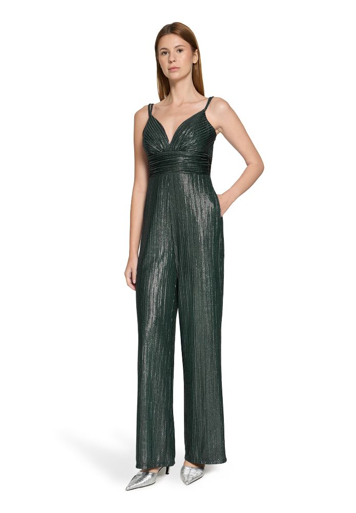 Jumpsuit in Dark Green/Grey