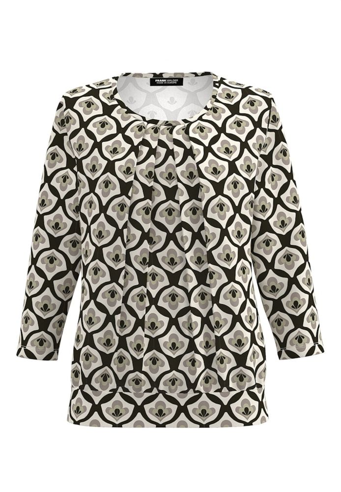 3/4 Arm Blusenshirt in mehrfarbig