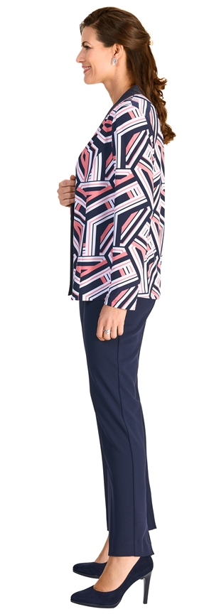 Shirt mit 1/1 Arm in mehrfarbig gemustert mit Rose