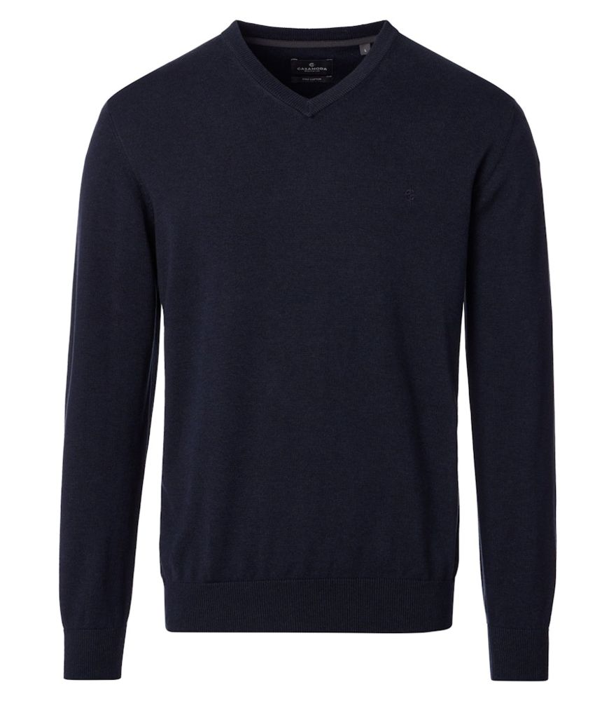Pullover mit V-Ausschnitt in dunkel blau