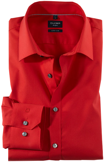 No.Six super slim Hemd in rot