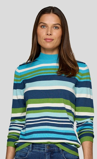 Turtle Pullover in mehrfarbig geringelt