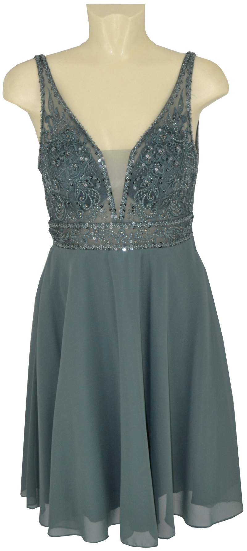 Cocktailkleid in green granite
