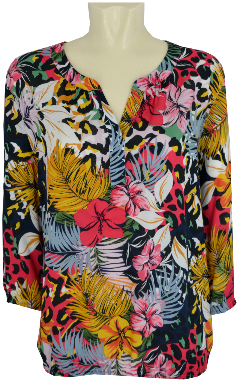 3/4 Arm Blusen Shirt