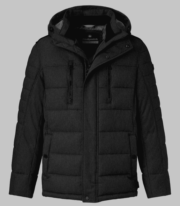 Warme Steppjacke mit Funktion in anthrazit