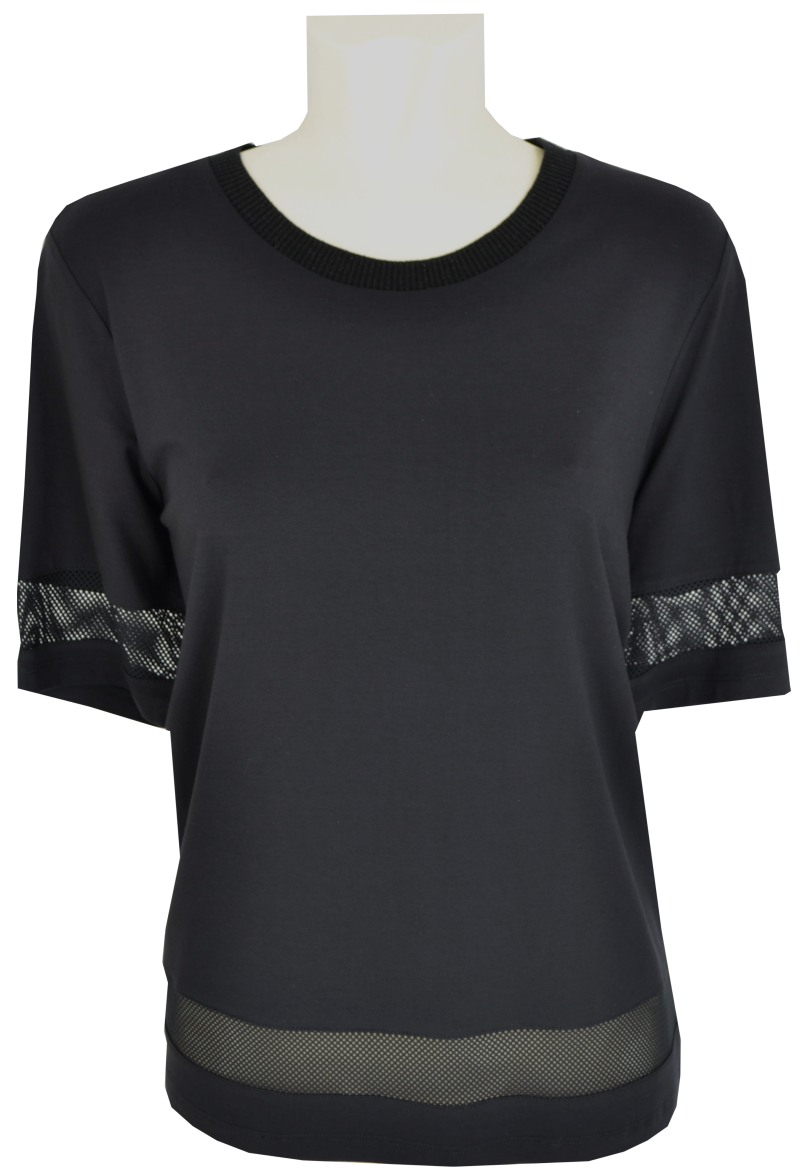 1/2 Arm Shirt in schwarz