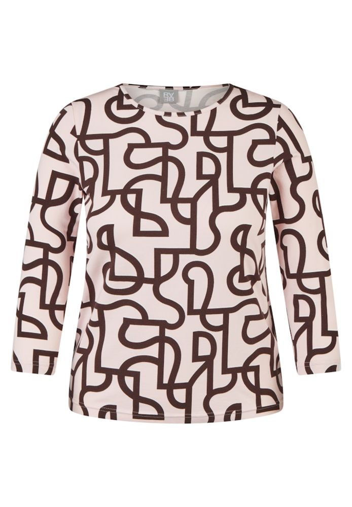 3/4 Arm T-Shirt in Aquarell-Optik