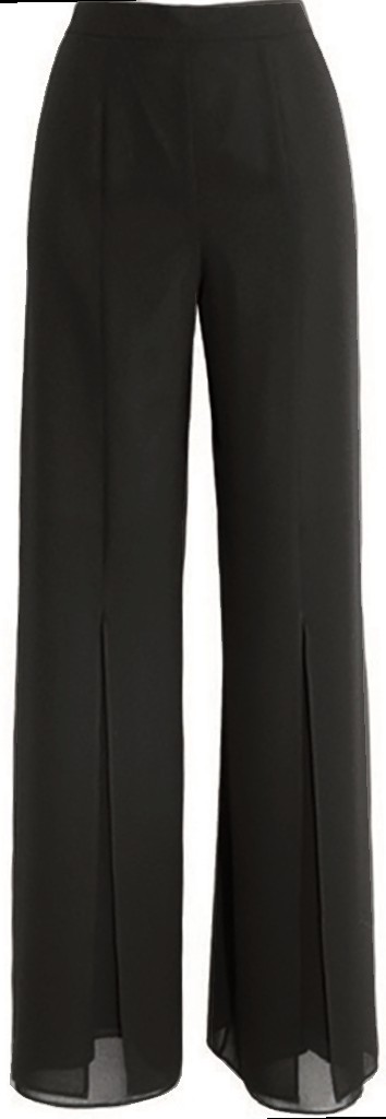 Festliche Hose mit Überwurf in schwarz